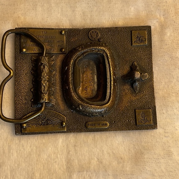 Budweiser vintage Brass  Belt Buckle - Picture 2 of 4